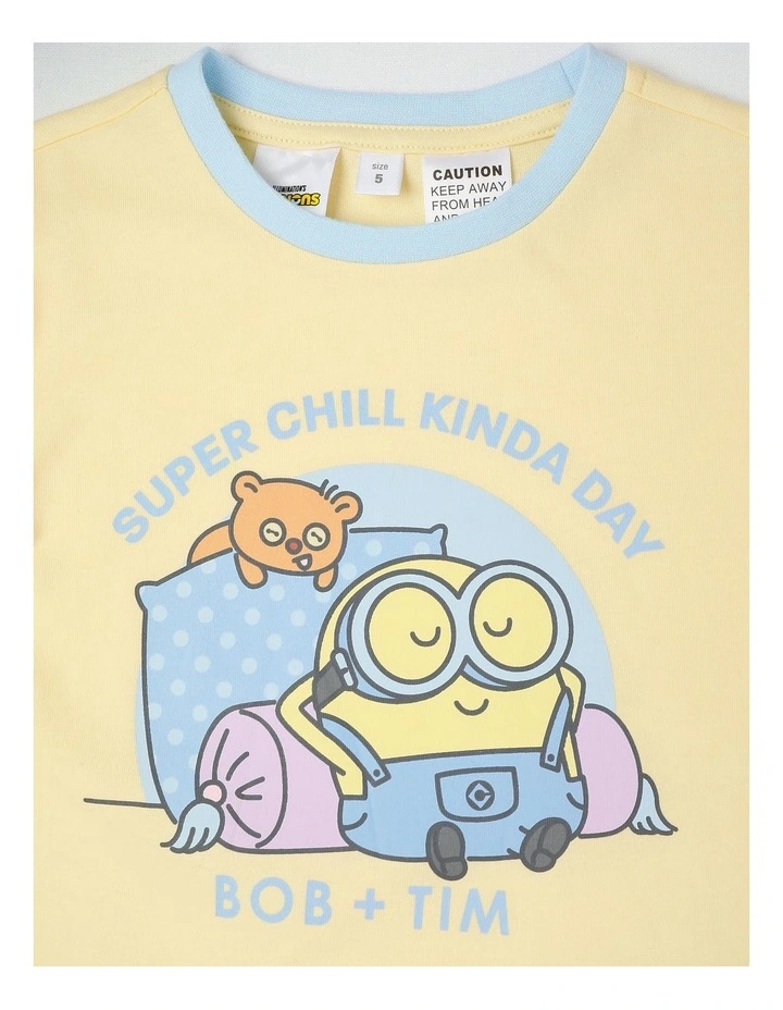 Minions Teddy Pyjamas With A Pillowcase in Lemon image 2