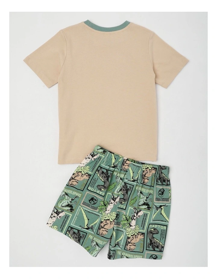 Jurassic World T-Rex Pyjamas With A Pillowcase in Light Khaki image 3