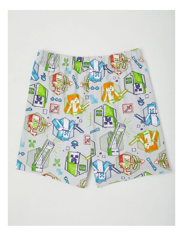 Minecraft Sketchy Pyjamas With A Pillowcase in Grey image 4