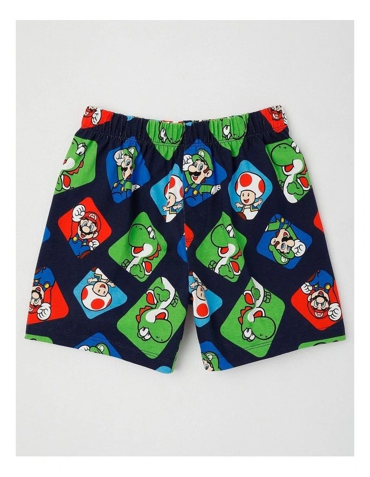 Super Mario Geometric Pyjamas With A Pillowcase in Blue image 6