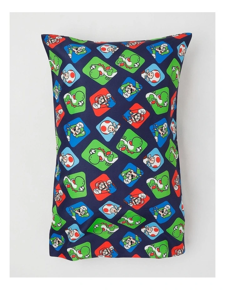 Super Mario Geometric Pyjamas With A Pillowcase in Blue image 7