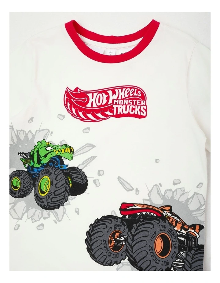 Hot Wheels Monster Truck Pyjamas With A Pillowcase Red image 3