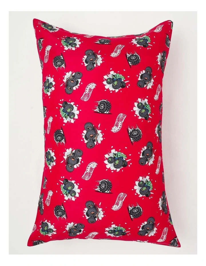 Hot Wheels Monster Truck Pyjamas With A Pillowcase Red image 6