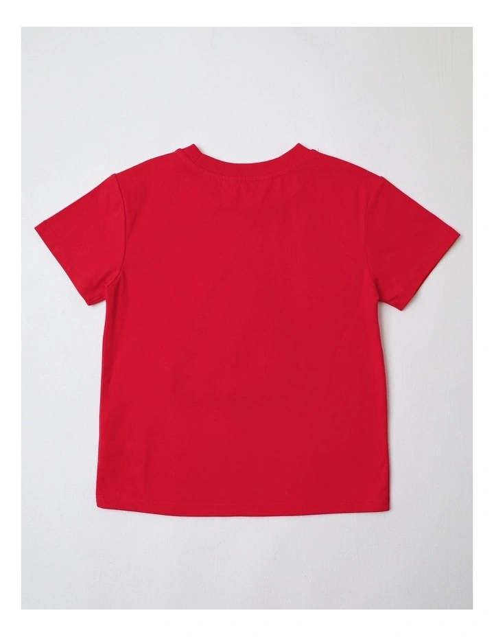Christmas Bow Tree T-Shirt in Red image 3