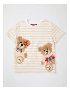 Daisy & Dawson Bear Buddy T-Shirt in Beige