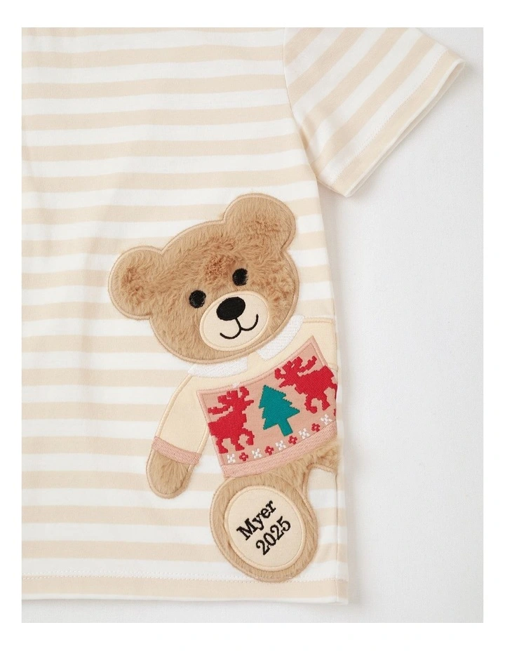 Daisy & Dawson Bear Buddy T-Shirt in Beige image 2