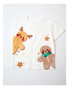 Gingerbread Christmas T-Shirt in White