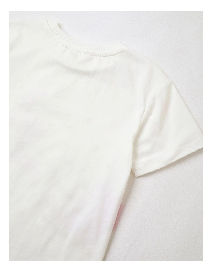 Sparkly Reindeer Christmas T-Shirt in White image 4