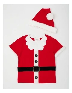 Myer Giftorium Santa Tee & Hat T-Shirt in Red