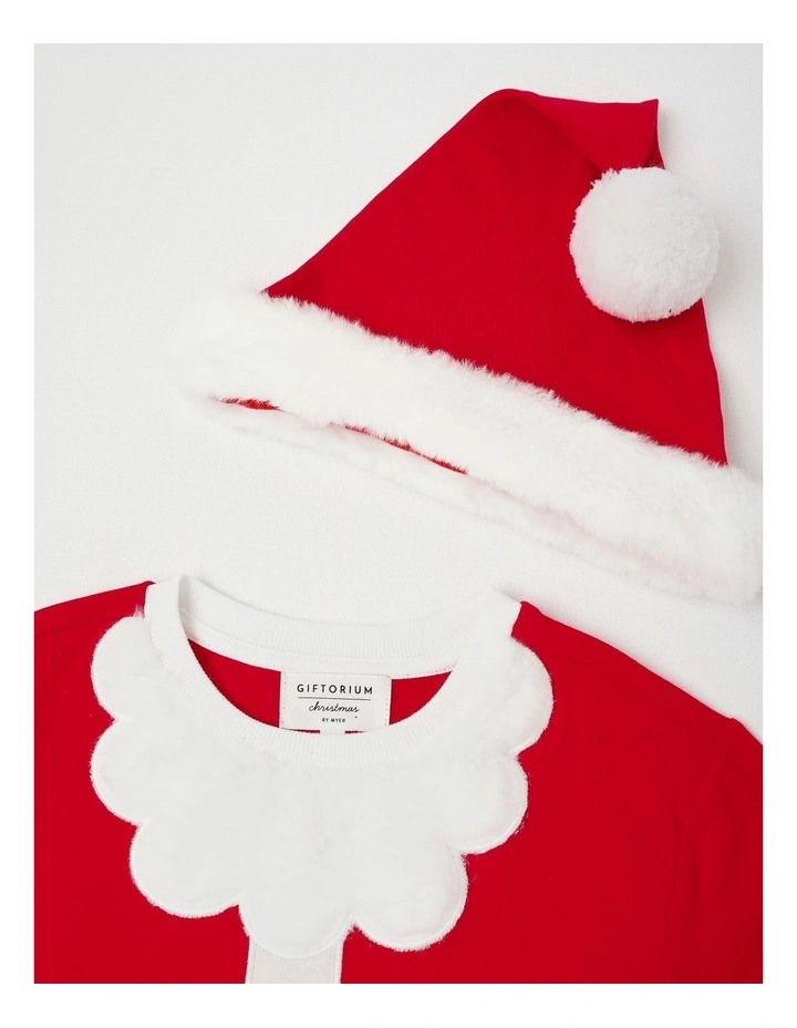 Myer Giftorium Santa Tee & Hat T-Shirt in Red image 2