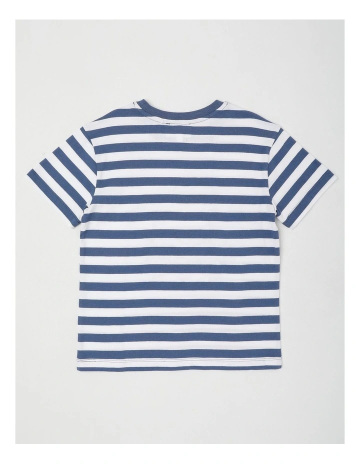 Myer Giftorium Stripe Santa T-Shirt in Midnight image 3