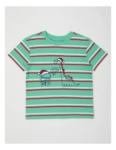 Myer Giftorium Dino Pocket T-Shirt in Green
