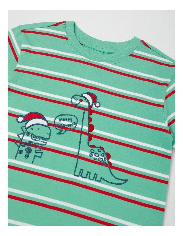 Myer Giftorium Dino Pocket T-Shirt in Green image 2