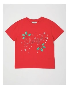 Myer Giftorium Holly Jolly T-Shirt in Red