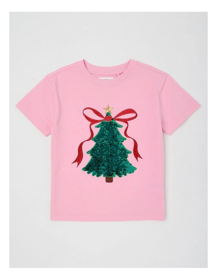 Myer Giftorium Bow Tree T-Shirt in Pink image 1