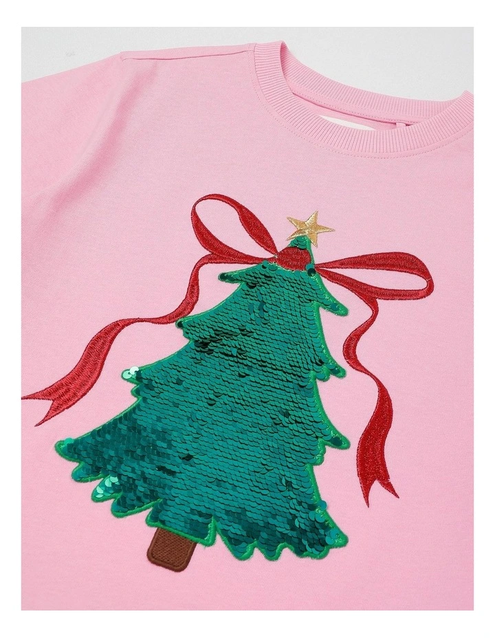 Myer Giftorium Bow Tree T-Shirt in Pink image 2