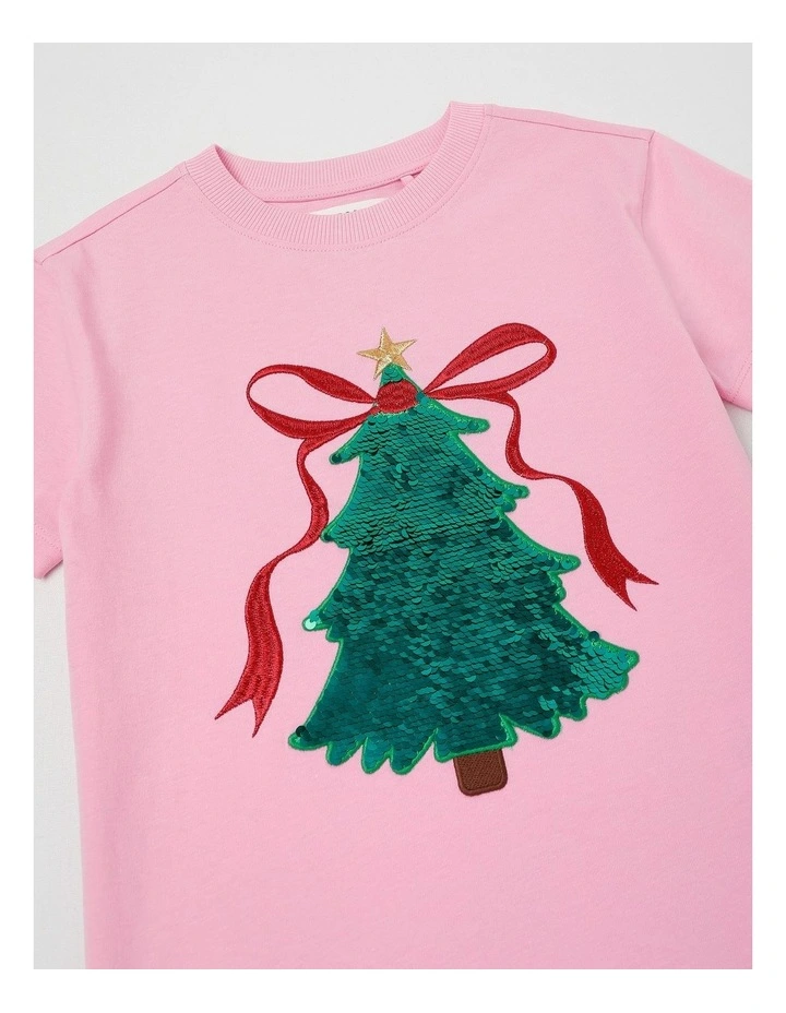 Myer Giftorium Bow Tree T-Shirt in Pink image 4