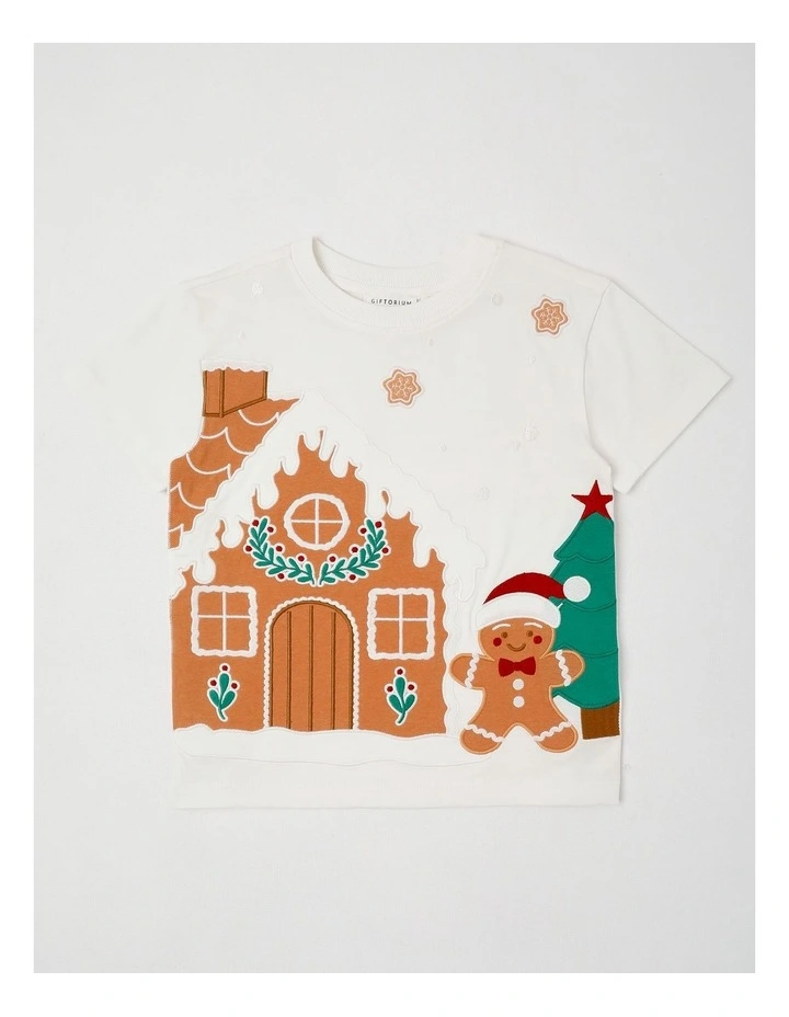 Myer Giftorium Gingerbread T-Shirt in White image 1