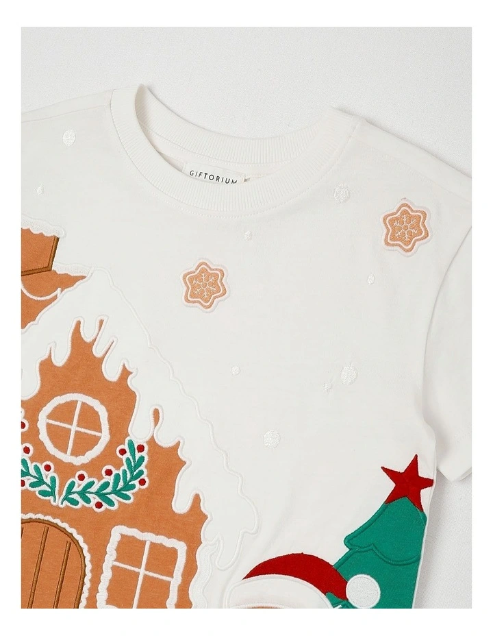 Myer Giftorium Gingerbread T-Shirt in White image 2