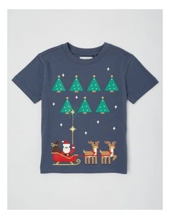 Myer Giftorium Game Pixel T-Shirt in Midnight
