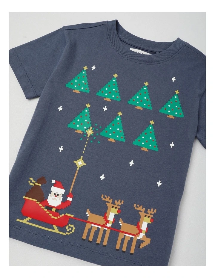 Myer Giftorium Game Pixel T-Shirt in Midnight image 2