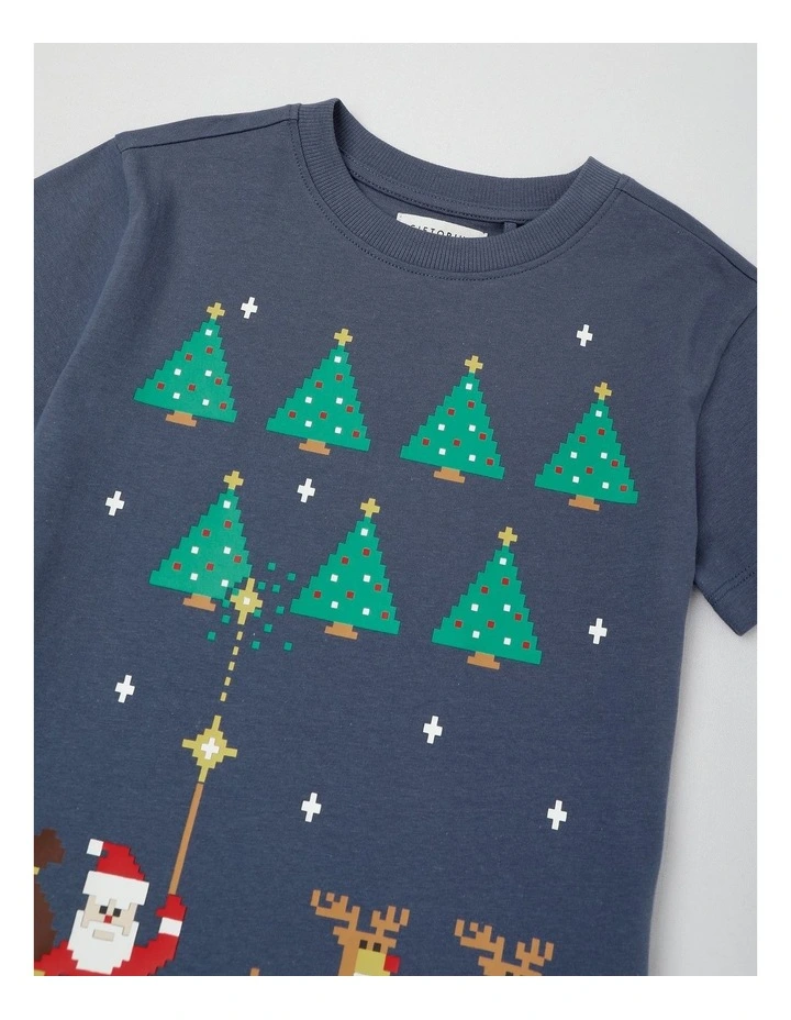 Myer Giftorium Game Pixel T-Shirt in Midnight image 4