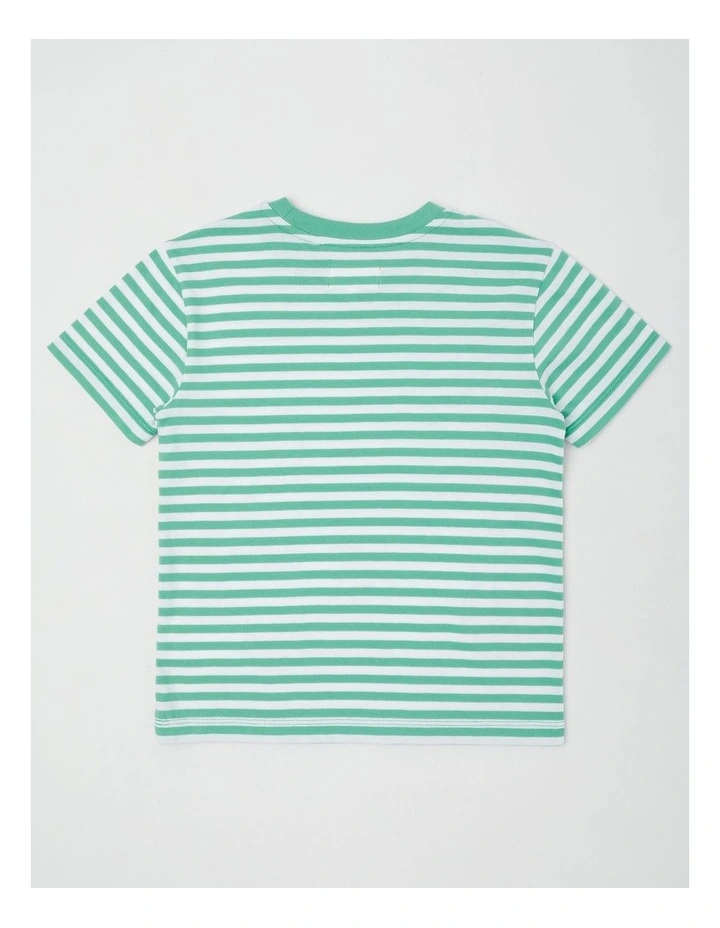 Myer Giftorium Stripe Aussie Animals Xmas T-Shirt in Green image 3