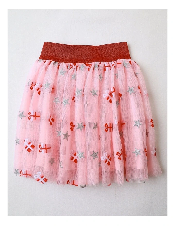 Holiday Gift Tutu Skirt in Pink image 1
