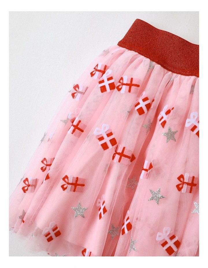 Holiday Gift Tutu Skirt in Pink image 4