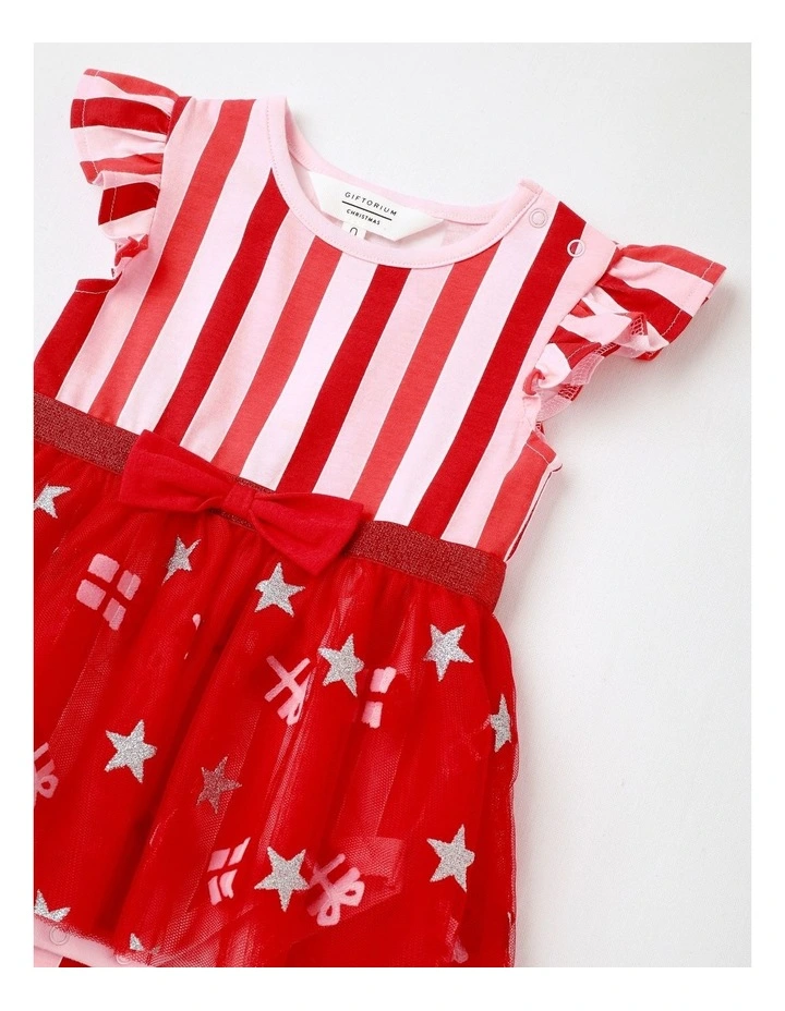 Bauble & Tutu Christmas Magic Bodysuit in Red image 2