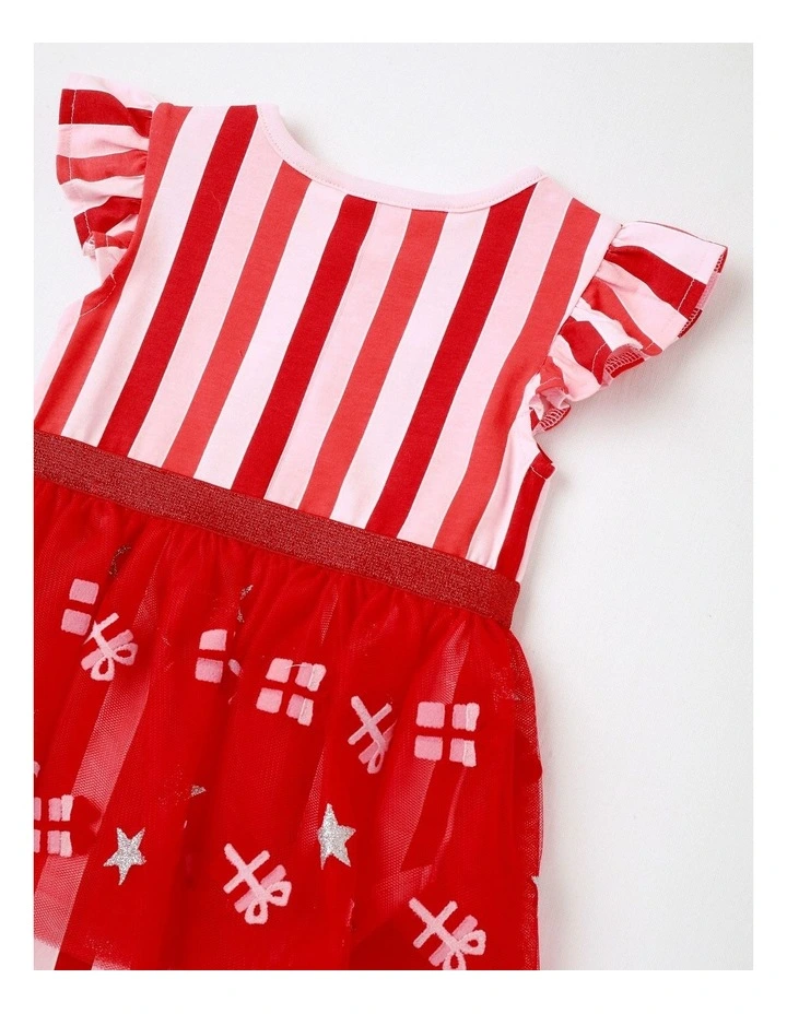 Bauble & Tutu Christmas Magic Bodysuit in Red image 4