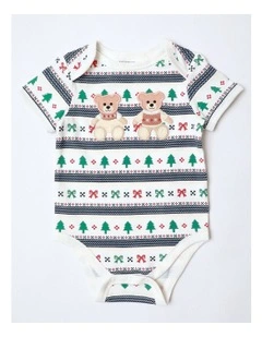 Daisy & Dawson Bear Cub Bodysuit in Multi