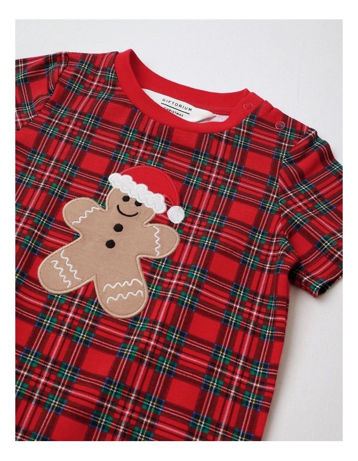 Little Gingerbread Buddy Romper in Red image 2