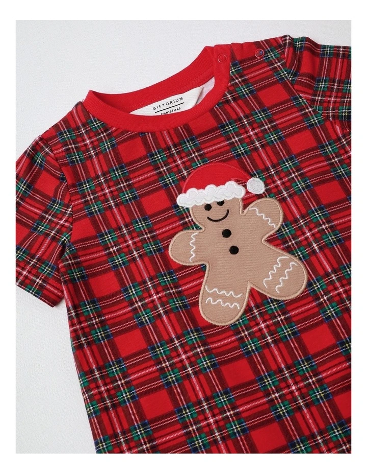 Little Gingerbread Buddy Romper in Red image 4