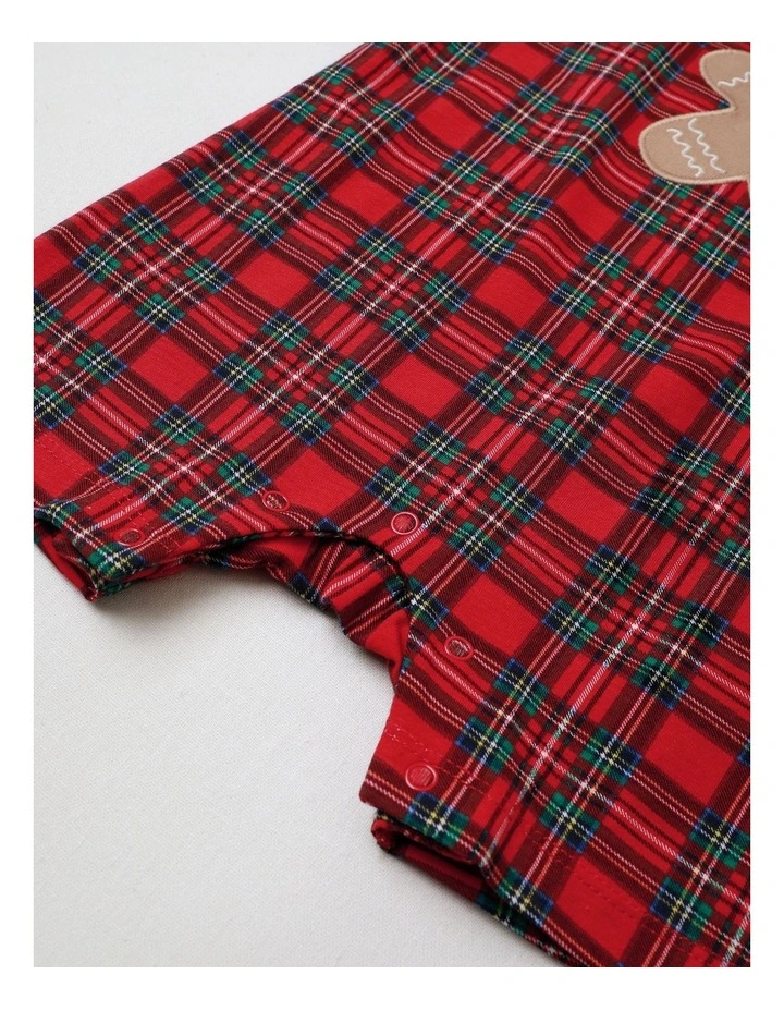 Little Gingerbread Buddy Romper in Red image 5