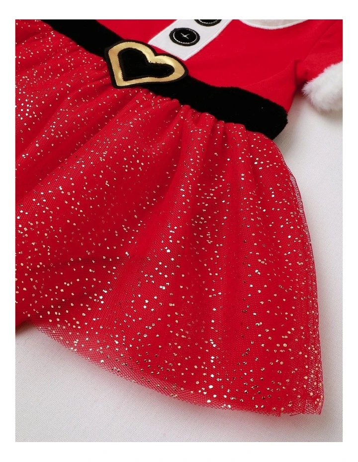 Festive Claus Bodysuit Set in Red image 2