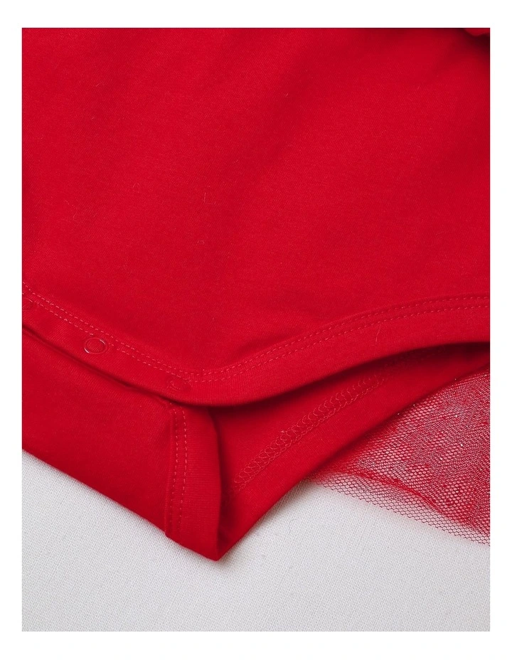 Festive Claus Bodysuit Set in Red image 4