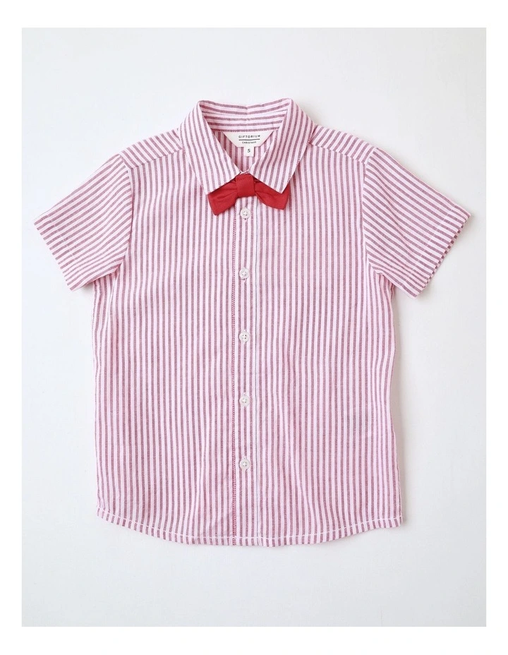 Candy Cane Shirt And Short With Braces Set in Red image 5