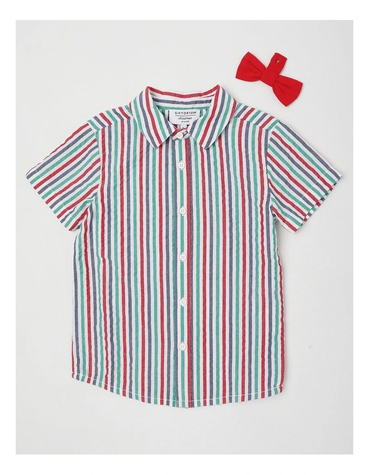 Myer Giftorium Xmas Shirt Short & Braces Shirt & Shorts Set in Assorted image 5