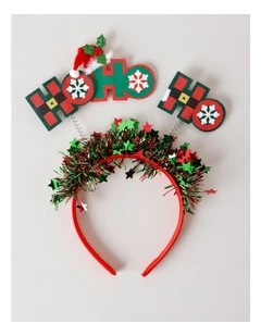 Ho Ho Ho Christmas Headband in Red
