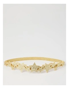 Myer Giftorium Glitter Star Headband in Gold