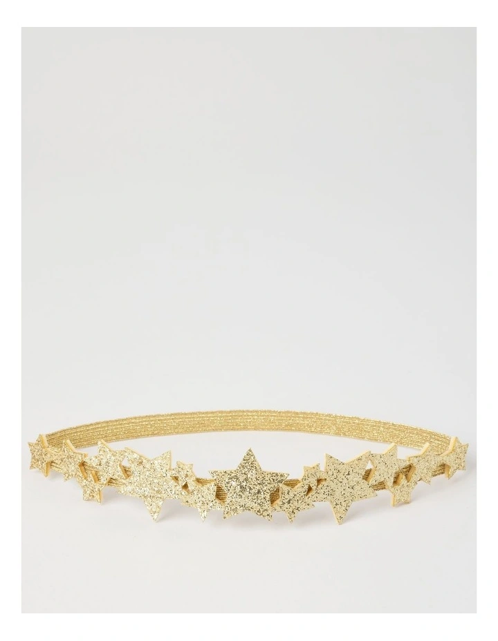 Myer Giftorium Glitter Star Headband in Gold image 1