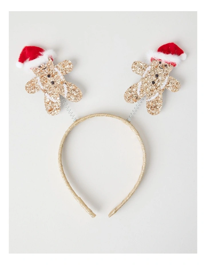 Myer Giftorium Gingerbread Man Headband in Gold image 1