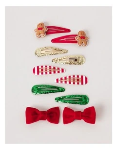 Christmas Pack Clips & Ties in Multi