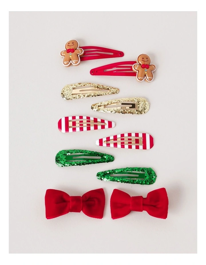 Christmas Pack Clips & Ties in Multi image 1