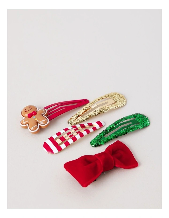 Christmas Pack Clips & Ties in Multi image 2