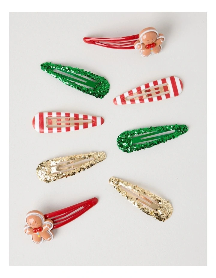 Myer Giftorium 8 Pack Novelty Christmas Hair Clips image 2