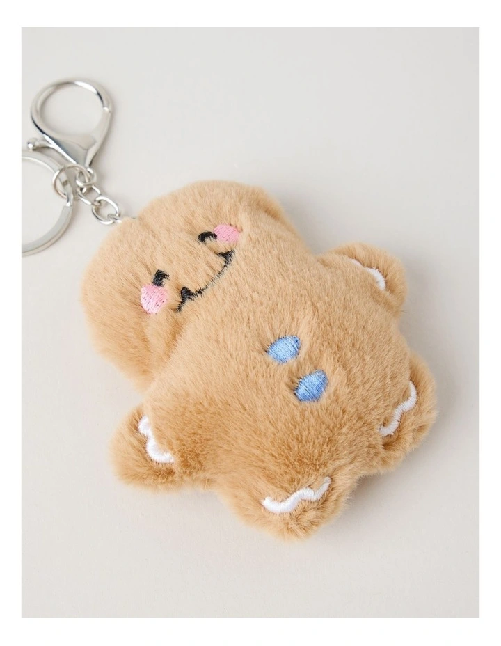 Myer Giftorium Fluffy Gingerbread Man Key Chain image 2