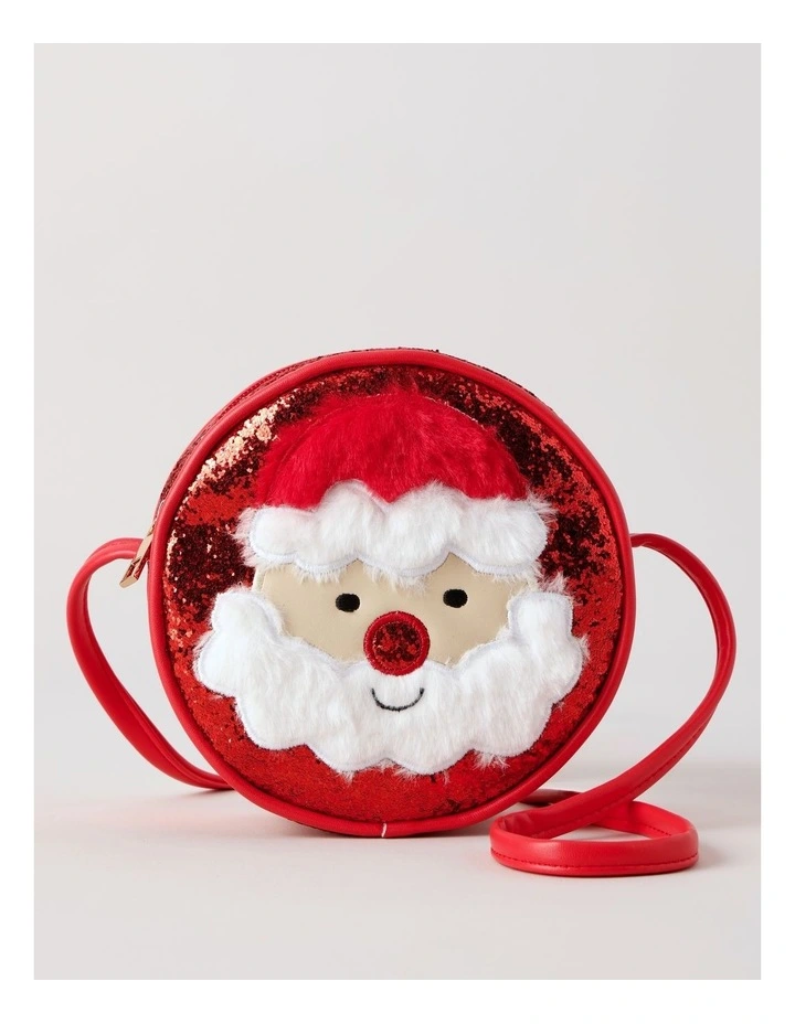 Christmas Novelty Fluffy Bag in Red image 1