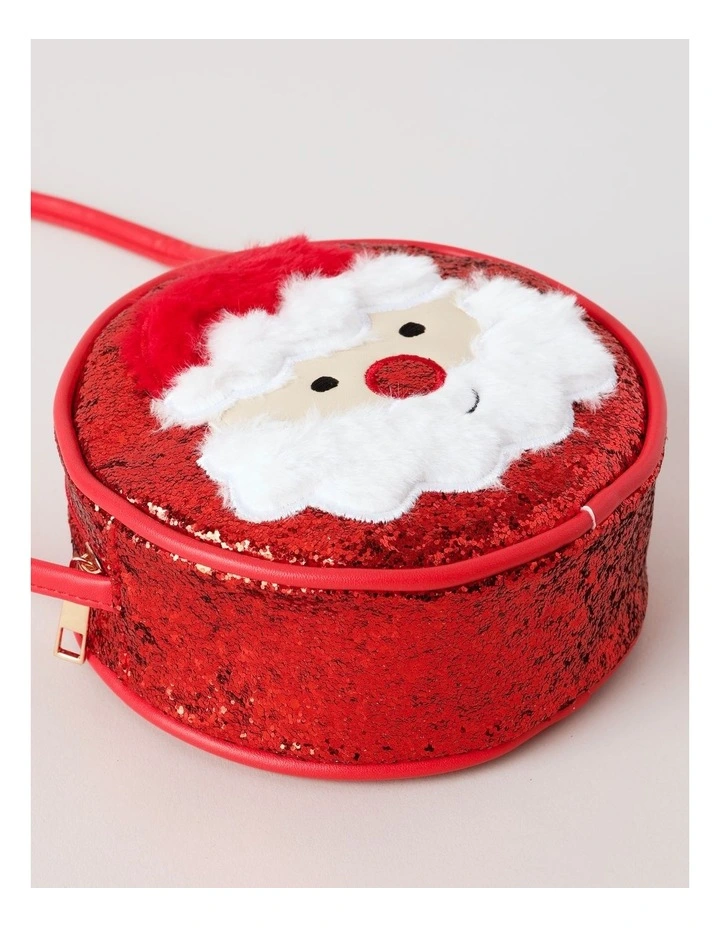 Christmas Novelty Fluffy Bag in Red image 2